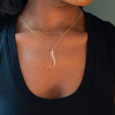 Quinn Necklace: Brass