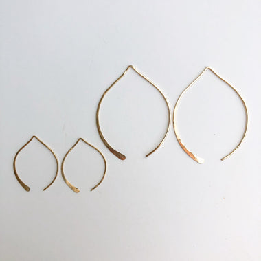 Gold Wishbone Earrings