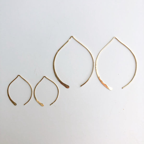 Gold Wishbone Earrings