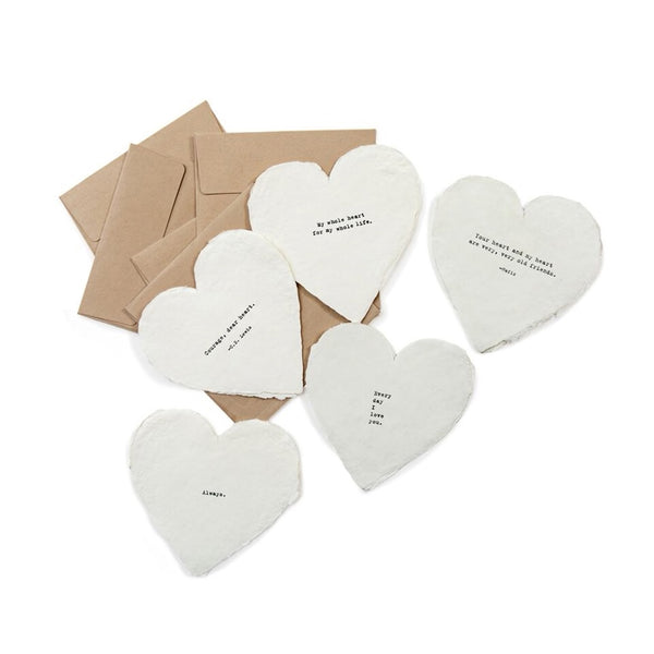 Deckled Heart Cards