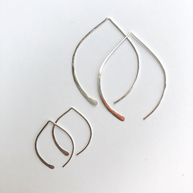 Silver Wishbone Earrings
